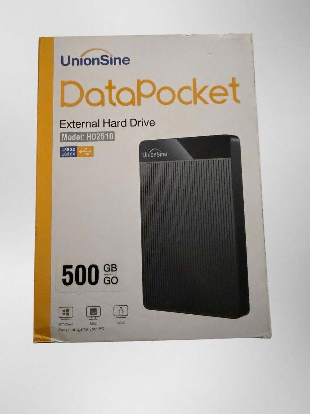 UnionSine DataPocket 500GB Portable External Hard Drive HD2510
